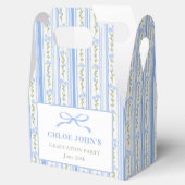 Blue Bow Floral Graduation Bedankdoosjes (Geopend)