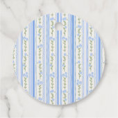 Blue Bow Floral Graduation Bedankjes Labels (Achterkant)