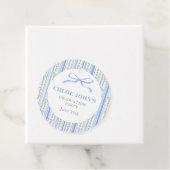 Blue Bow Floral Graduation Bedankjes Labels (In situ)