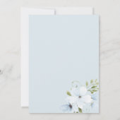 Blue Bow Floral Vrijgezellenfeest Kaart (Achterkant)