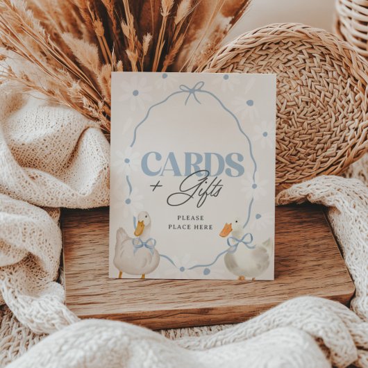 Blue Bow Gekke Goose Coquette Kaarten & Geschenken Poster