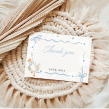 Blue Bow Gekke Goose Coquette Verjaardag