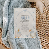 Blue Bow Gekke Goose Coquette Verjaardag Kaart