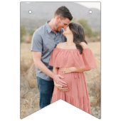 Blue Bow gepersonaliseerde Baby shower foto banner (Tweede vlag)