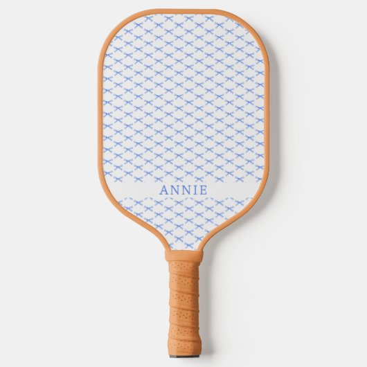 Blue Bow gepersonaliseerde Pickleball Paddle (Voorkant)