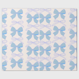 Blue Bow Gift Wrap Baby shower Gift Wrap Cadeaupapier