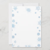 Blue Bow Gingerbread Christmas Cookies Baby Shower Kaart (Achterkant)