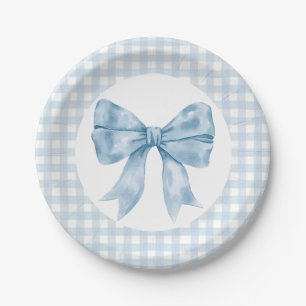 Blue Bow Gingham papier Bord