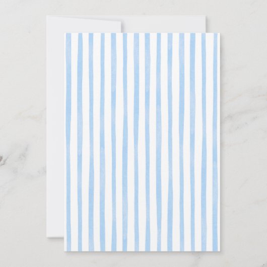 Blue Bow Hand Doodle Een Baby brouwt baby shower Kaart (Achterkant)