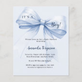 Blue bow, het is een Baby shower voor jongens (Voorkant)