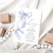 Blue Bow Het is een Boy Baby shower Kaart