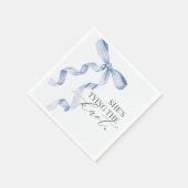 Blue Bow Het vastbinden van de Knoop Vrijgezellenf Servet (Hoek)