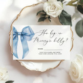 Blue Bow Hoe groot is mama's buikspel Informatiekaartje