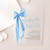 Blue Bow Iets Blauw Voordat Ik Vrijgezellenfeest D Acryl Uitnodigingen