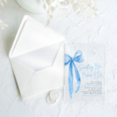 Blue Bow Iets Blauw Voordat Ik Vrijgezellenfeest D Acryl Uitnodigingen