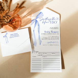 Blue Bow Iets Blauw Voordat Ik Vrijgezellenfeest D All In One Uitnodiging