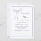 Blue Bow Iets Blauw Voordat Ik Vrijgezellenfeest D Kaart (Voorkant)