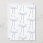 Blue Bow Iets Blauw Voordat Ik Vrijgezellenfeest D Kaart (Achterkant)