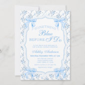 Blue Bow Iets Blauw Voordat Ik Vrijgezellenfeest D Kaart (Voorkant)