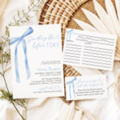 Blue Bow Iets Blauw Voordat Ik Vrijgezellenfeest D Kaart