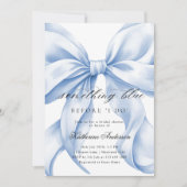 Blue Bow Iets Blauw Voordat Ik Vrijgezellenfeest D Kaart (Voorkant)