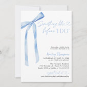 Blue Bow Iets Blauw Voordat Ik Vrijgezellenfeest D Kaart (Voorkant)