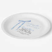 Blue Bow Iets Blauw Voordat Ik Vrijgezellenfeest D Papieren Bordje (Gekanteld)