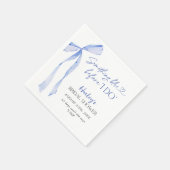 Blue Bow Iets Blauw Voordat Ik Vrijgezellenfeest D Servet (Hoek)
