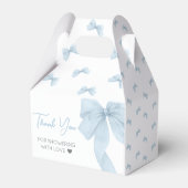Blue Bow is een Baby shower Bedankdoosjes (Achterkant)