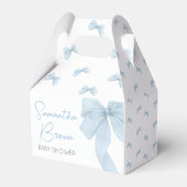 Blue Bow is een Baby shower Bedankdoosjes (Voorkant Zijde)