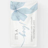 Blue Bow is een Baby shower Spandoek (Verticaal)
