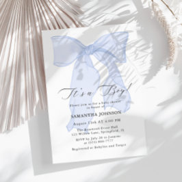 Blue Bow is een Baby shower voor jongens Kaart