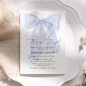 Blue Bow is een Baby shower voor jongens Kaart