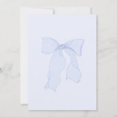 Blue Bow is een Baby shower voor jongens Kaart (Achterkant)