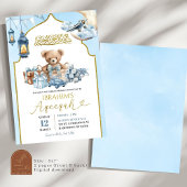 Blue Bow Islamic Aqeeqah Beer Baby aankondiging