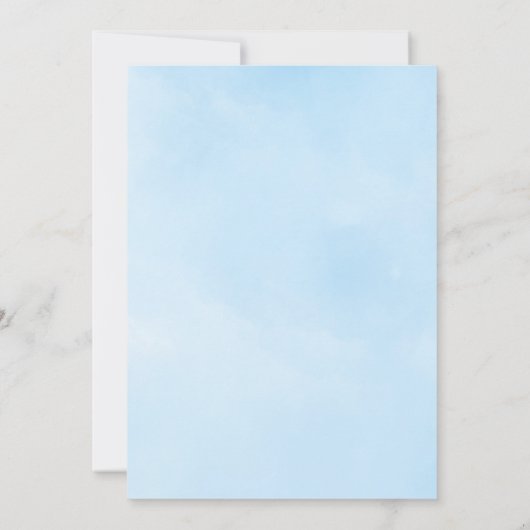 Blue Bow Islamic Aqeeqah Beer Baby aankondiging (Achterkant)