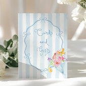 Blue Bow Kaarten en geschenken grillige bloemen Poster