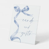 Blue Bow Kaarten en geschenken Reclamebord Met Voetstuk (Voorkant)