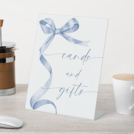 Blue Bow Kaarten en geschenken Reclamebord Met Voetstuk