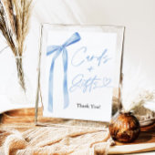 Blue Bow Kaarten en GIfts teken Poster