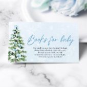 Blue Bow Kerstboom Boeken voor Baby Baby shower Informatiekaartje