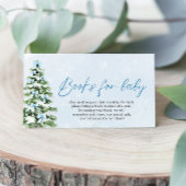 Blue Bow Kerstboom Boeken voor Baby Baby shower Informatiekaartje