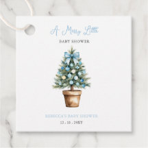 Blue Bow kerstboom vrolijk klein Baby shower