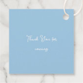 Blue Bow kerstboom vrolijk klein Baby shower Bedankjes Labels (Achterkant)