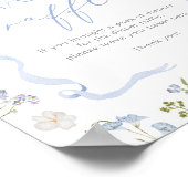 Blue Bow lint Wildflower Luier Raffle Poster (Hoek)