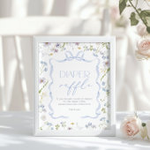 Blue Bow lint Wildflower Luier Raffle Poster