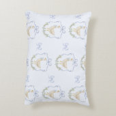 Blue Bow Little Goose Whimsical Crest baby Boy Accent Kussen (Achterkant (Verticaal))