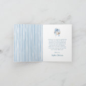 Blue Bow Little Pumpkin Boy Baby shower Bedankt (Binnen)