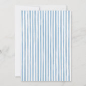 Blue Bow Little Pumpkin Boy Baby shower Kaart (Achterkant)