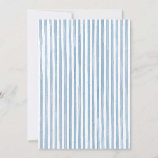 Blue Bow Little Pumpkin Boy Baby shower Kaart (Achterkant)